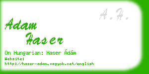 adam haser business card